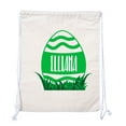 thumbnail image 2 of Personalized Easter Basket Bags, Cotton Drawstring Backpacks Custom Easter Bags - Wavy Lines Egg, 2 of 2