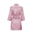 thumbnail image 5 of Celivon Silk Robes For Women Spring Summer Long Pajamas Smooth Solid Color Light Bathrobe Wedding Robe Makeup Bridesmaid Robe Satin Kimono, 5 of 7