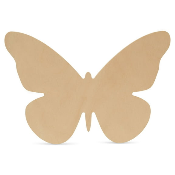 Large Butterfly Wood Cutouts, 12-inch x 8-inch Unfinished Wood Cutouts for Painting, Spring Craft, and Spring Décor, Pack of 12, by Woodpeckers