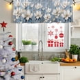 thumbnail image 5 of White Floral Curtain Valances for Windows, Kitchen Valance Window Treatments Panel 2 Pack, Blue Botanical Flowers Branches Plants Rod Pocket Short Curtains for Bathroom Bedroom 60 x 18 Inch, 5 of 8