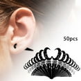 thumbnail image 2 of Kit de 50 dilatadores de oreja, dilatadores en espiral, túneles y tapones para piercings corporales. Negro, 2 of 8