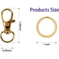 thumbnail image 2 of 100PCS Gold Swivel Snap Hooks with Key Rings,Metal Lanyard Keychain Hooks Lobster Clasps for Key Jewelry DIY Crafts (100), 2 of 5