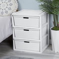 thumbnail image 4 of (2 pack) Sterilite Wide 3 Drawer Tower, Plastic Storage Organizer with Removable Decorative Bins, Easy to Assemble - No Tools Needed, White, 4 of 15