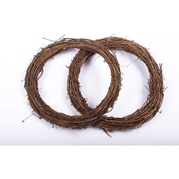 YYCRAFT 2 Pcs Wooden Grapevine Wreath (14")