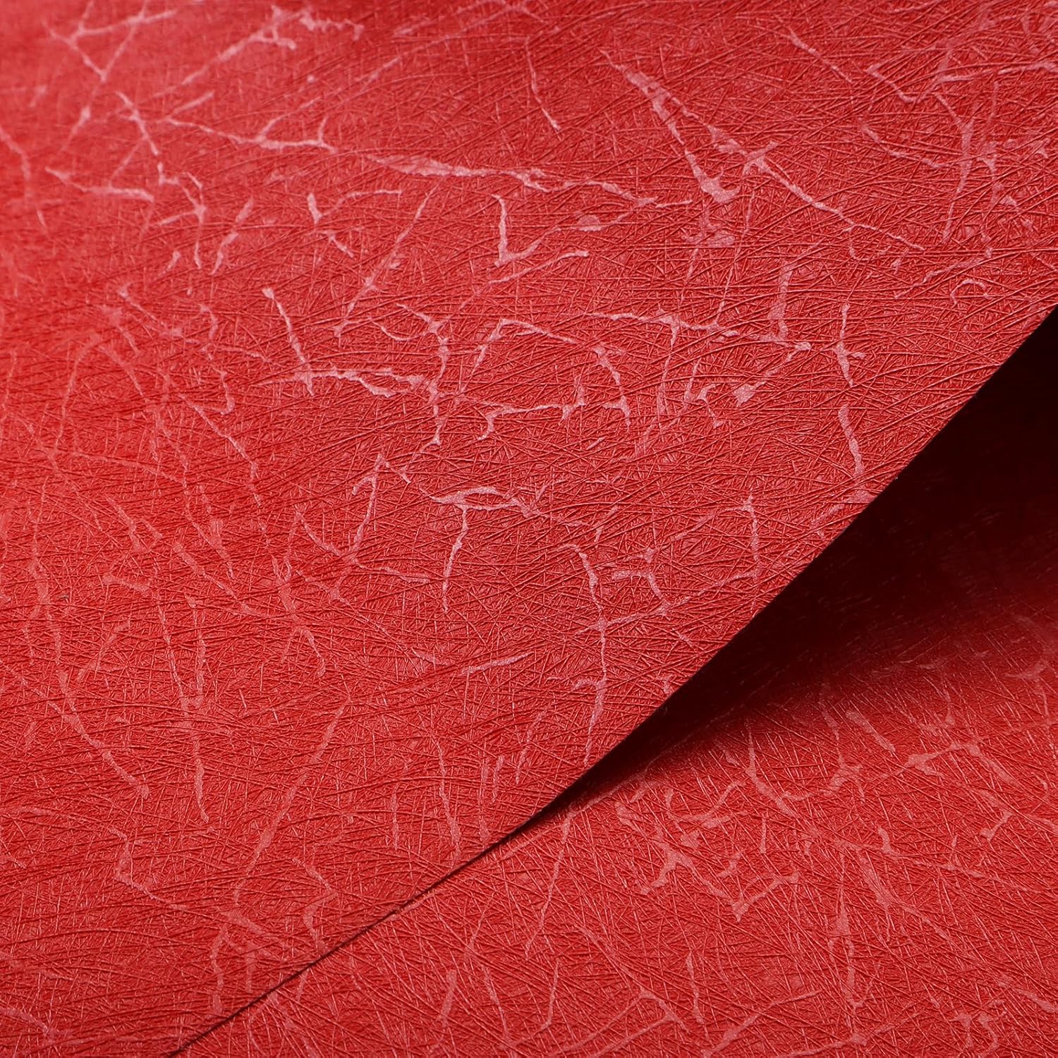393"x 17.3" Red Silk Wallpaper Textured Contact Paper Removable Wallpaper Peel and Stick for Walls Solid Color Decorative Self Adhesive Wall Paper Vinyl Rolls