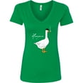 thumbnail image 3 of Inktastic French Goose Says Honque Women's V-Neck T-Shirt, 3 of 5