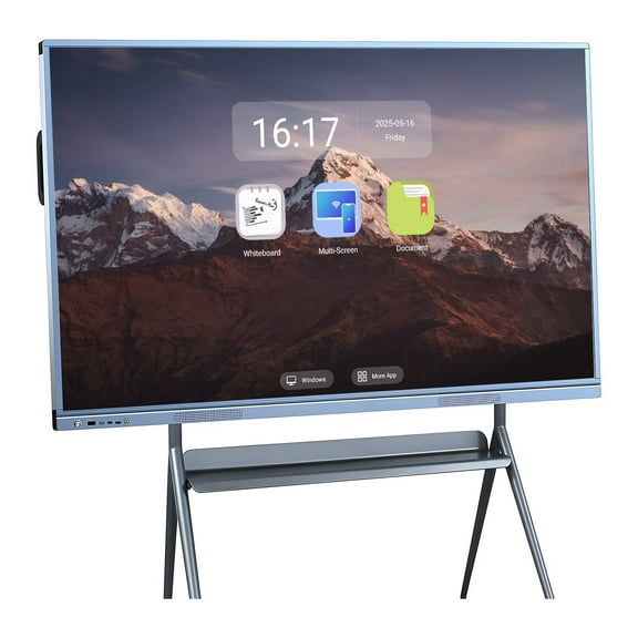 BELNET Smart Board 55" 4K Touchscreen, Digital Whiteboard, Electronic Calendar & Advertising Display, Dual System for Classroom & Business