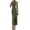 Green, variant on Women'S Slip Long Dress Cowl Neck Backless Ruched Bodycon Side Split Cocktail Party Night Out Dress L
