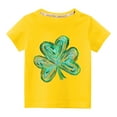 thumbnail image 1 of Qiopertar Haut à Manches Courtes Imprimé Col Rond Mignon Mode pour Enfants Garçons Filles en Solde à Moins de 5$ en Solde, 1 of 3