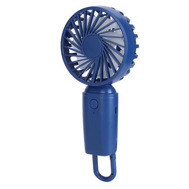 Ventilador de base, ventilador compacto con gancho de hoja de doble hoja, ventilador portátil ultrasensible