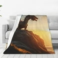 thumbnail image 4 of Salouo Seaside Sunset Cool Dragon Print Bed Blankets,Flannel Blanket Comfortable Air Conditioning Blanket Lightweight Blanket for Sofa Bed Travel & Couch -50"x40", 4 of 8