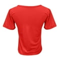 thumbnail image 4 of WCJM Summr Women T-Shirt Short Sleeve Loose T Shirt Lady Tops Graphic Women's Short Sleeve T-Shirt Women's Soft Workout Slim Casual Short Sleeved V Neck Crop Tops, 4 of 5