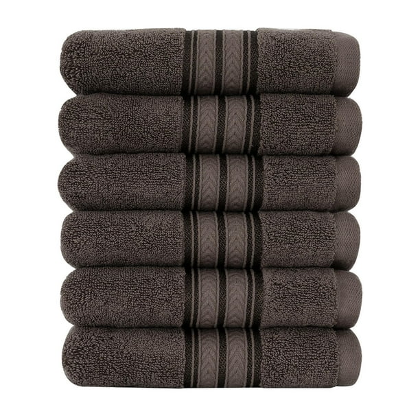 6 Pieces Luxury Hand Towels, 100 Cotton Absorbent Bathroom Towels