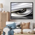 thumbnail image 1 of Designart Abstract Modern Waves framed wall art decor, Waves framed wall art, Endless Ripples in Gold and White , Gold Modern black framed wall art, 20x12 inches black frame, 1 of 5