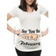 thumbnail image 1 of Camiseta divertida para mujer embarazada, anuncio de maternidad, ropa nueva para mamá, enero-diciembre, 1 of 4