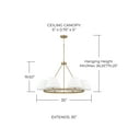 thumbnail image 2 of Capital Lighting 453261MA Parson 6 Light 35" Wide Ring Chandelier - Brass, 2 of 7