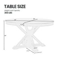 thumbnail image 4 of Aukfa Extendable Dining Table for 6, 42"-54" Round Kitchen Table with Butterfly Leaf for Dining Room/Living Room, Natural Wood, 4 of 8
