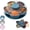 Blue, variant on Rotating Divided Serving Tray That Spins with Lid, Lazy Susan Organizer for Snacks, Dips, Party Appetizers, Veggie and Fruit, for Kitchen, Travel and Picnic