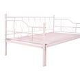 thumbnail image 7 of Twin Size Daybed with Trundle, Metal Daybed Frame with Heavy Duty Slats, Modern Space Saving Sofa Bed for Bedroom Living Room, No Box Spring Required, Pink, 7 of 7
