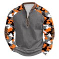 thumbnail image 2 of Blusas y camisas de manga larga con cuello redondo para hombre, sudadera con capucha de cuello redondo con cremallera y estampado, sudadera de manga larga, blusa de poliéster para hombre, 2 of 4