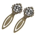 thumbnail image 2 of Black and White Easter Vintage Copper-Colored Lace Bookmarks: Stainless Steel Book Marks for Readers and Book Lovers - Set of 2 Bookmarks, 2 of 5