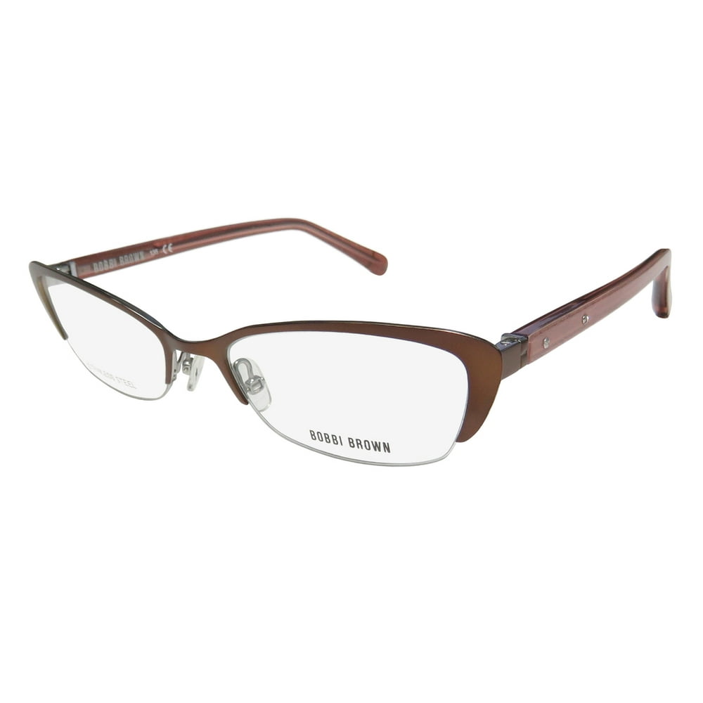 New Bobbi Brown The Roza Womens/Ladies Cat Eye HalfRim Semimatte Brown