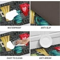 thumbnail image 5 of Kitchen Mats,Colorful Coffee Cups Kitchen Mats for Floor,Chalk Art Kitchen Rug for Kitchen Floor Cushioned,Non Slip Waterproof Standing Mat for Bedroom,Office,Sink 17.3 * 29 Inches, 5 of 6