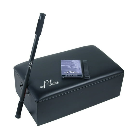 Stamina Aeropilates Wood & Vinyl Upholstered Pilates Box & Pole, 26 in