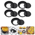 thumbnail image 2 of 5Pcs Egg Tart Molds Tart Pans with Removable Bottom Nonstick Baking Pans Cupcake Pans, 2 of 6