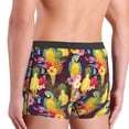 thumbnail image 4 of Men's Boxer Briefs, Cute Parrot Pitaya Flower Butterfly Soft Comfy Mens Underwear Boxer Briefs Breathable With Widen Waist, 4 of 7
