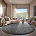 thumbnail image 6 of Shag Area Rugs for Living Room 7'(Round), Soft and Fluffy Shaggy Carpet for Pets, Machine Washable Floor Rugs for Living room, 6 of 9