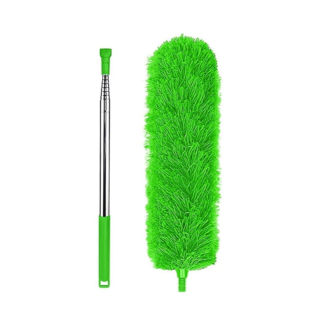 Cepillo para canalones, poste extensible 17.7 pulgadas - 86.6 pulgadas Herramienta de limpieza de protector de canalones para Verde Zulema cepillo de polvo casero