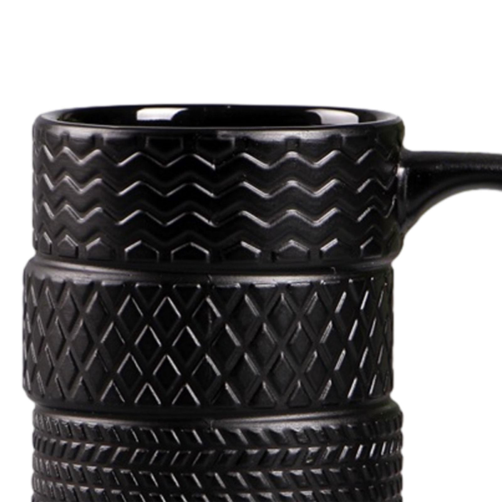 Tire Coffee Mug Beverage Cup for Men Comfortable Handle 450ml Drinking Cup
