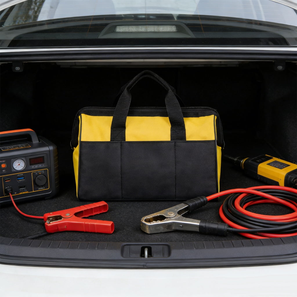 CEORPER 14inch Electrician Thickened Carpentry Tool Bag Large Maintenance Storage Bag
