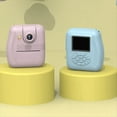thumbnail image 2 of Flip Lens Kids Portable Printer Thermal Paper Stickers Paper Mini Printers Multi-Function Digital Small SLR Pink, 2 of 8