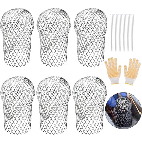 Protectores de bajante para canaletas AccEncyc de aluminio de 3,5" - 6 piezas