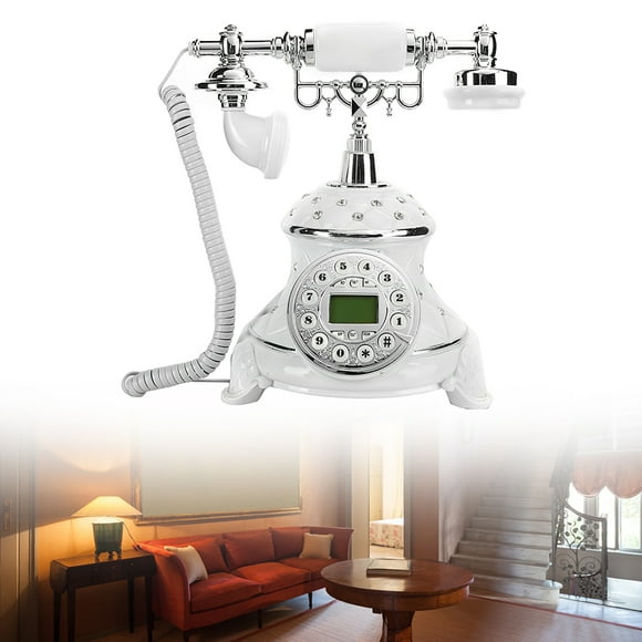 Old Telephone, Number Re-dial Landline Phone, Hands-free Incoming Calls with Telephone Cable, for Home Hotel