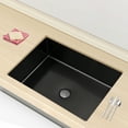 thumbnail image 2 of Wildnix Modern Rectangular Bathroom Sink, Undermount Design, Brushed 304 Stainless Steel, Pop-Up Drain Included, 6.07 Gallon Capacity, Stylish and Space-Saving for Your Bathroom, 2 of 6