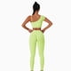 thumbnail image 3 of Gibobby Conjunto de Entrenamiento para Mujer Conjunto de ropa de yoga Moda Sexy Correr al libre Sentido desnudo de la ropa deportiva Ropa deportiva ajustada de secado rápido(Rosa, A), 3 of 5