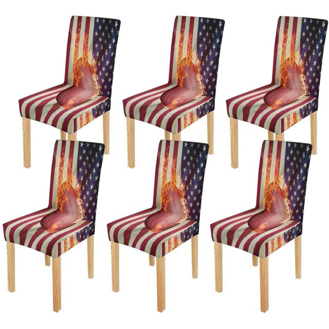 Balón de Fútbol Americano ABPHQTO con Bandera Funda Protectora para silla Juego de 6