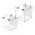 thumbnail image 3 of BeesClover Transparent Acrylic Bird Bath Box Thickened Hanging Water Bath Tub Bird Supplies Shower Cage Accessory, 3 of 7
