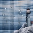 thumbnail image 5 of Orinice  Lighthouse Shower Curtain Bathroom Decor  Ocean Sunrise Nautical Seascape Shower Curtain Polyester Fabric, with Hooks 60x72, 5 of 7