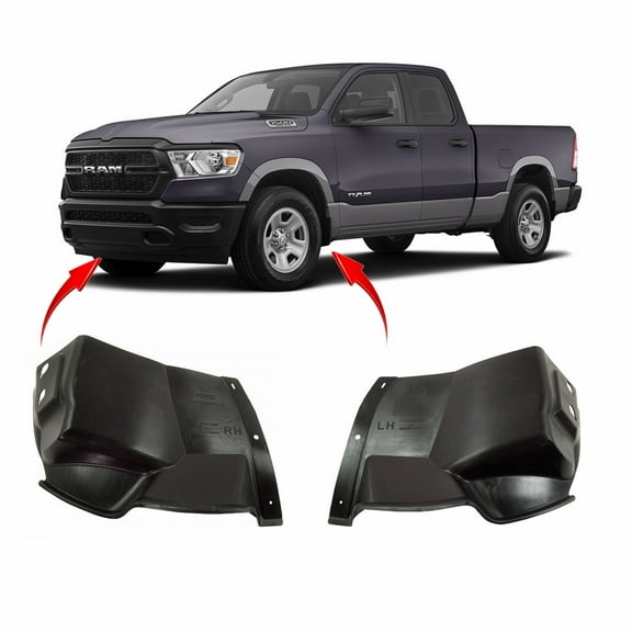 DCP Set of 2 Fender Liners for Dodge RAM 1500 2019-2022 CH1248206 CH1249206