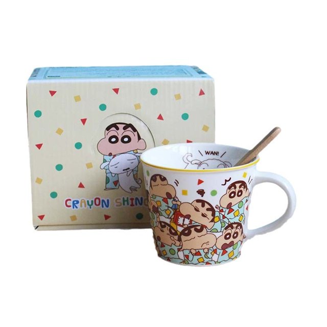 Taza de café de cerámica, crayones Shins chans, 250 ml, novedosa