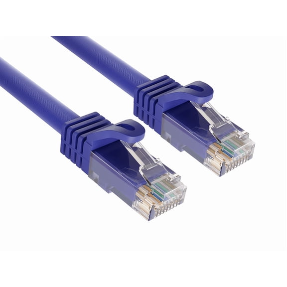 Cable Leader 25ft Cat6a UTP 10G Ethernet Network Patch Cable Snagless 24AWG Bare Copper, Purple