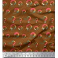 thumbnail image 1 of Soimoi Purple polyester Crepe Fabric Fish,Bird & Yacht Bird Decor Fabric Printed BTY 52 Inch Wide, 1 of 3