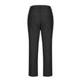 thumbnail image 7 of Zedker Cozy Womens Cargo 7/8 Pants With Pocket Casual Solid Color Elastic Straight Leg Trousers,Black,XL, 7 of 7