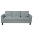 thumbnail image 2 of Gzxs 3-Seat Sofa Fabric Three-Seater Sofa for Living Room Home Relax Max 900LBS, Gray (Not Included the Pillow), 2 of 10
