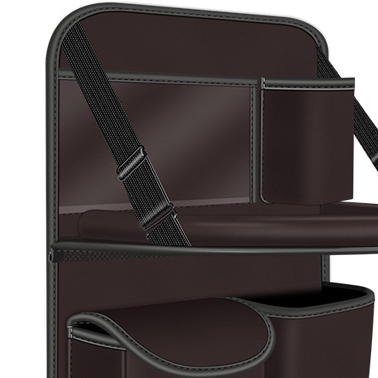 jiaping Car Backseat Organizer Automotive Accessories with Foldable Table Tray Road Trip Brown