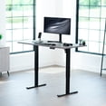 thumbnail image 2 of VIVO Electric 60” x 30” Stand Up Desk Workstation, Dark Gray Top, Black Frame, 2 of 8